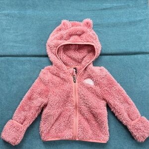 The North Face baby bear pink fleece